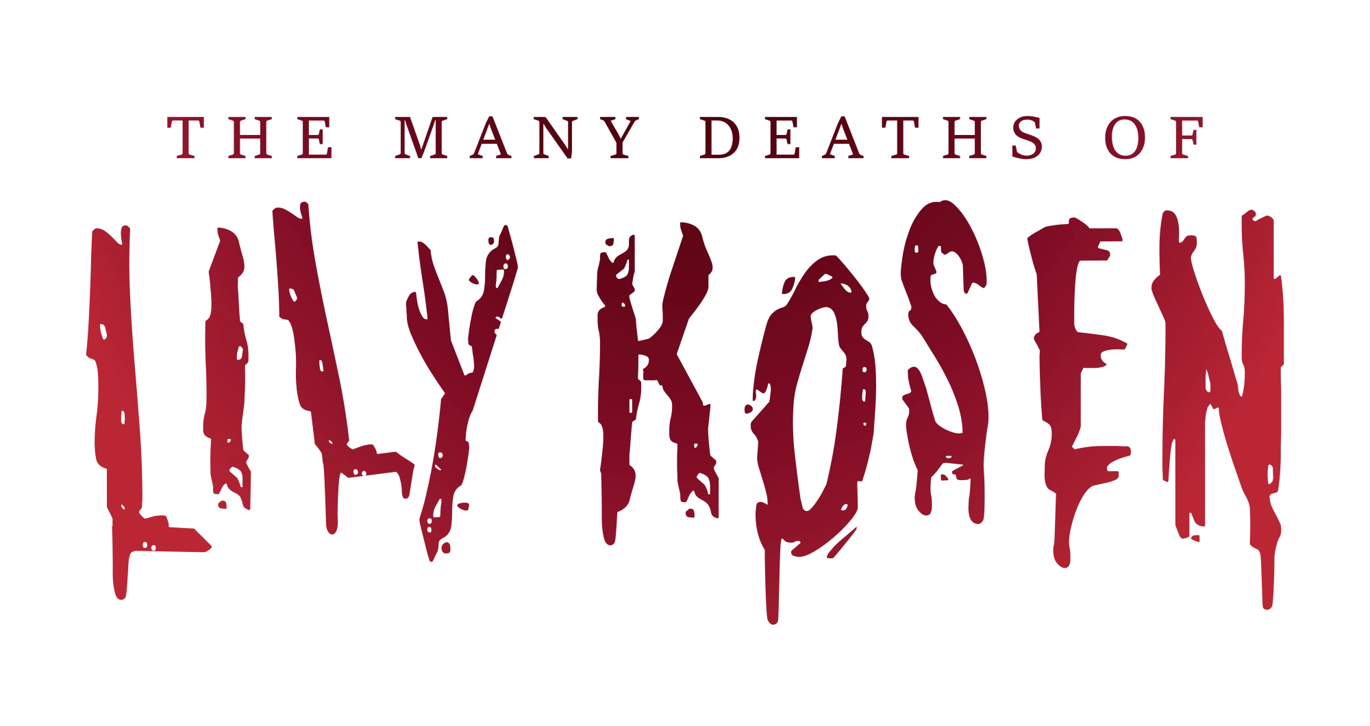 The logo for The Many Deaths of Lily Kosen, a game by Too Many Teeth Studios