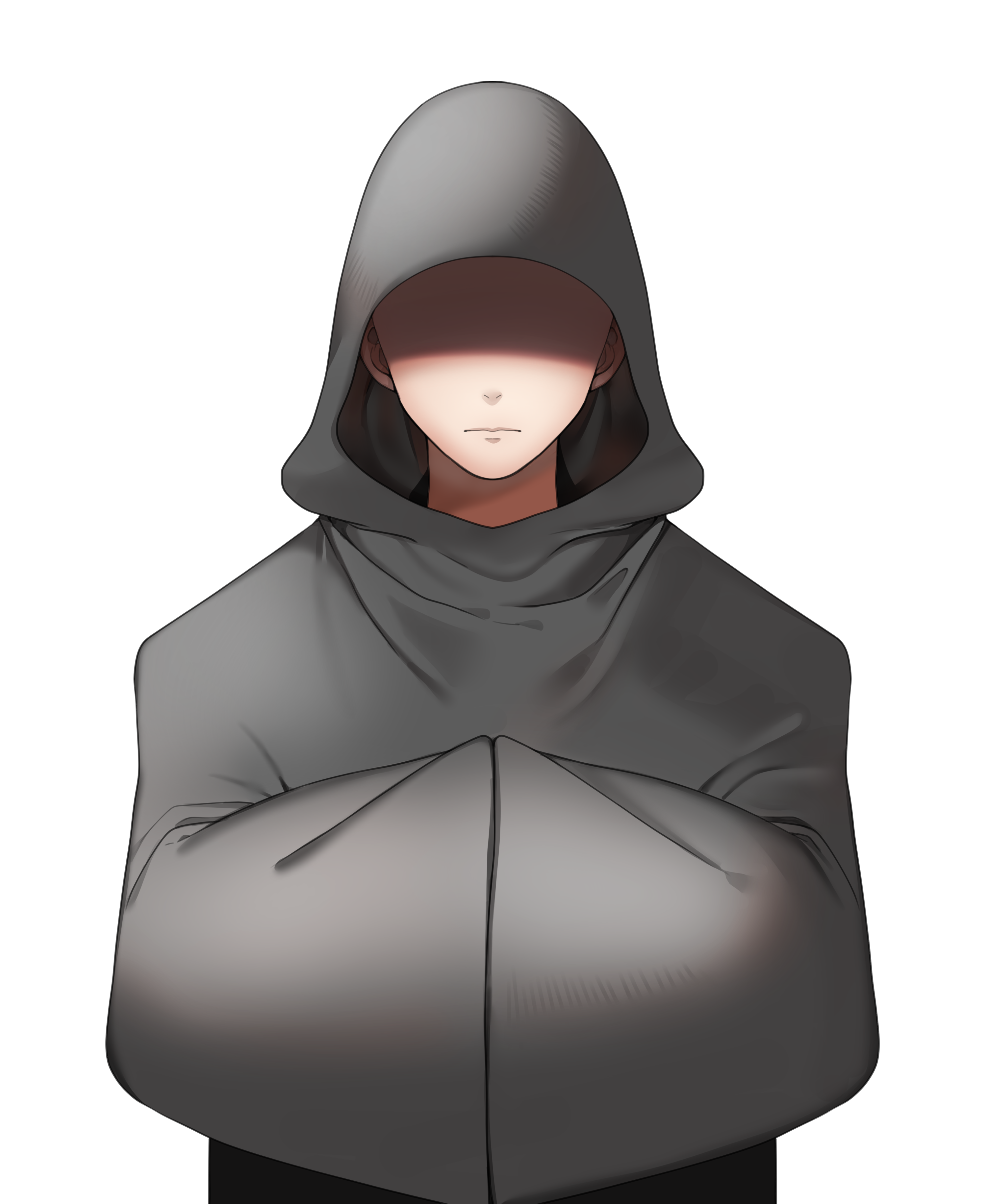 An image of acharacter The Many Deaths of Lily Kosen. They are wearing a hood and robes, and not much can be seen of them.