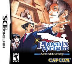 The cover to Phoenix Wright: Ace Attorney, the first game in the Ace Attorney series