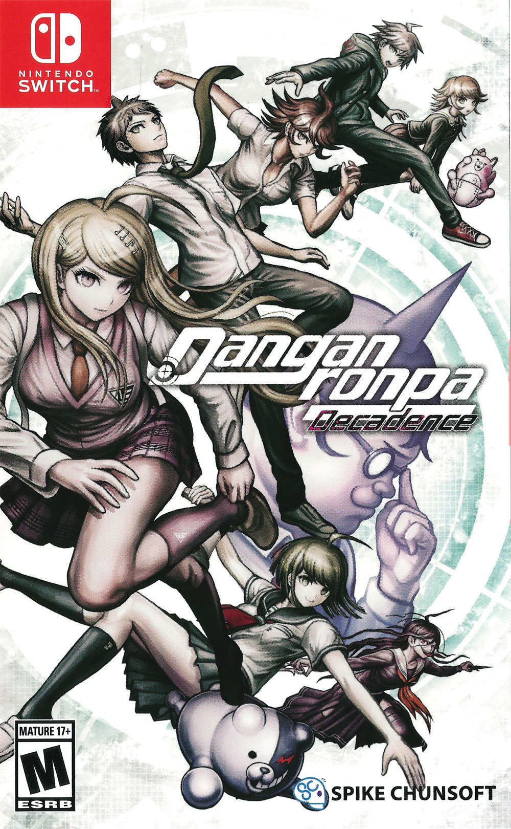 The cover to Danganronpa: Decadence, a re-release of the popular death game visual novel series